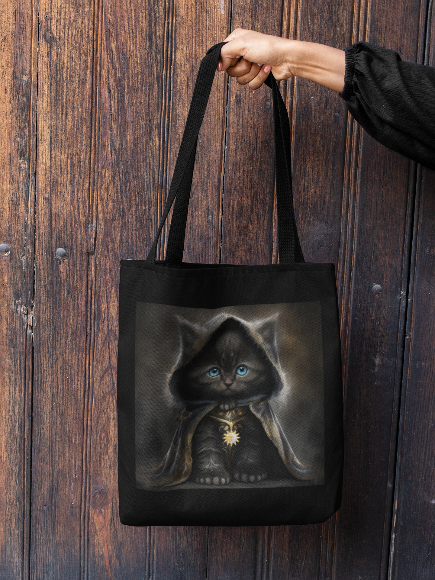 Black Cat Cotton tote bag